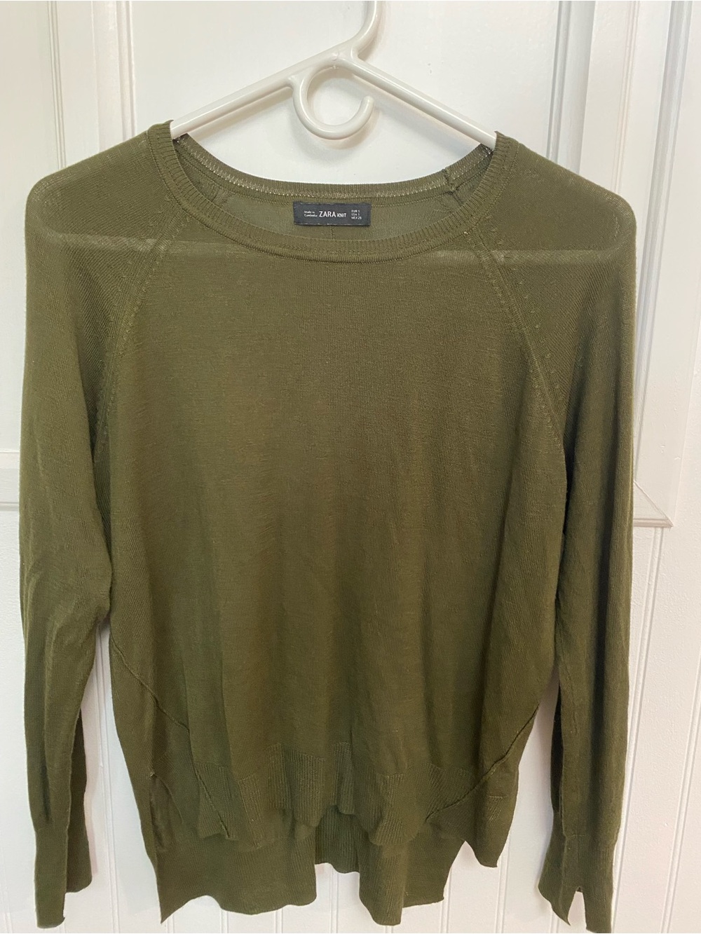 ZARA Olive Crewneck Sweater